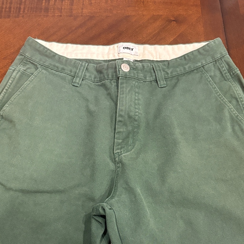 Obey Men's Olive Chinos